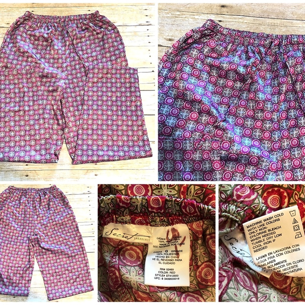 Pink Floral Block Pajama Pant